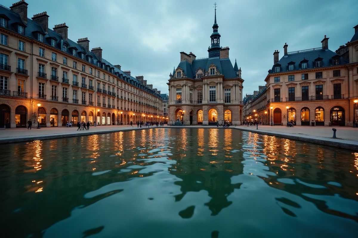 Place de la Bourse et miroir d&rsquo;eau à Bordeaux