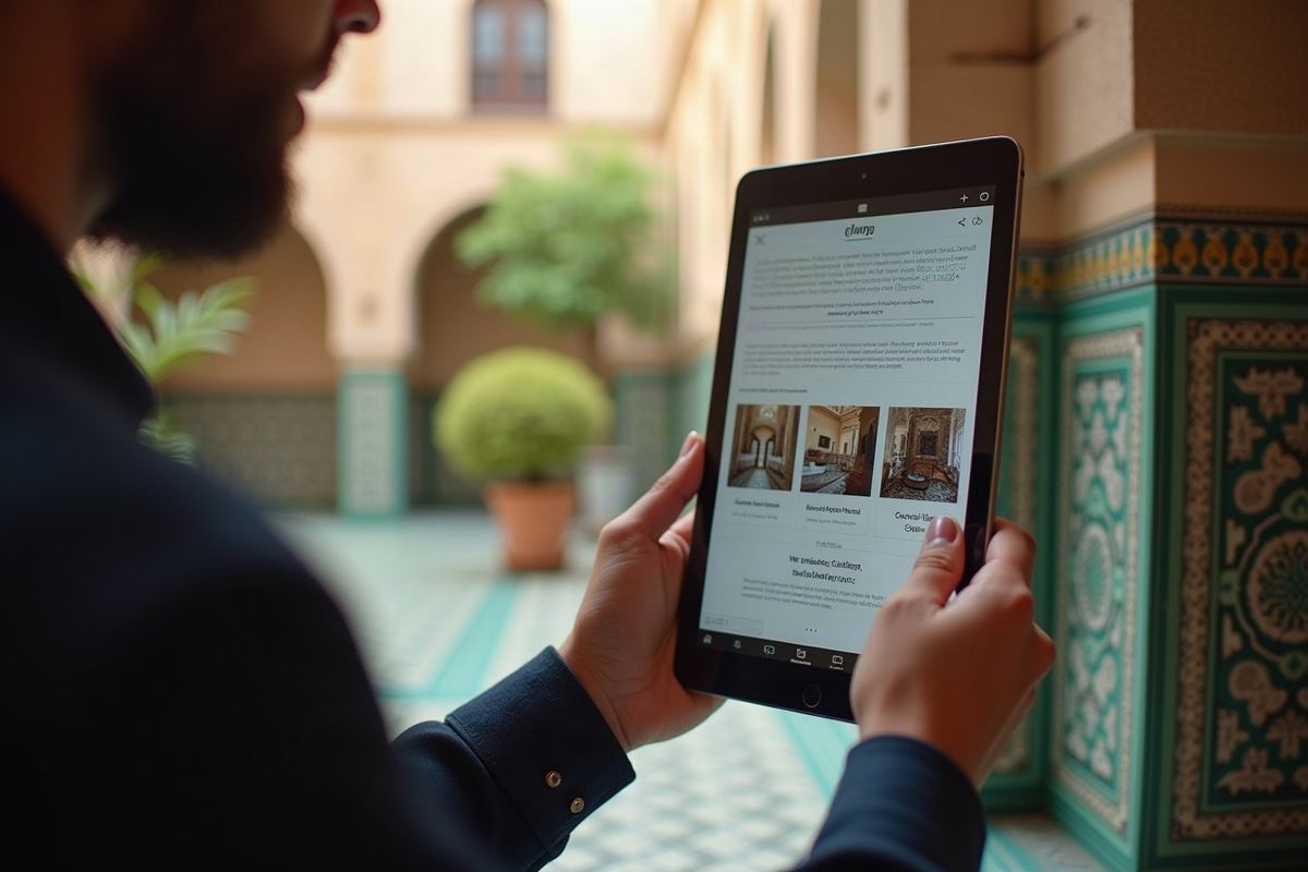 Web design in Fez — riad project in a courtyard
