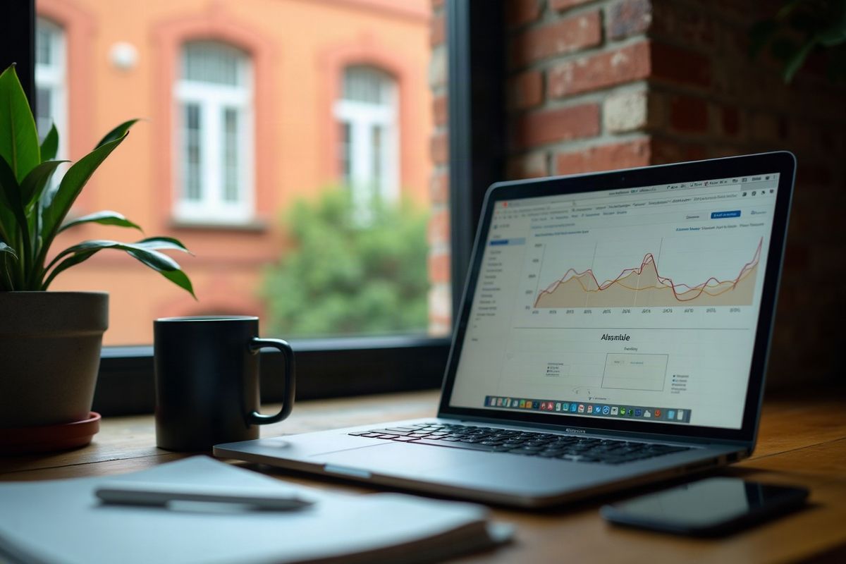 Consultant SEO présentant des résultats de recherche à une startup toulousaine